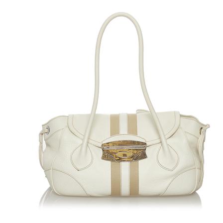 Prada Vintage Pre-owned Shoulder Tas , Wit , Dames , Maat: ONE Size Vintage Tassen