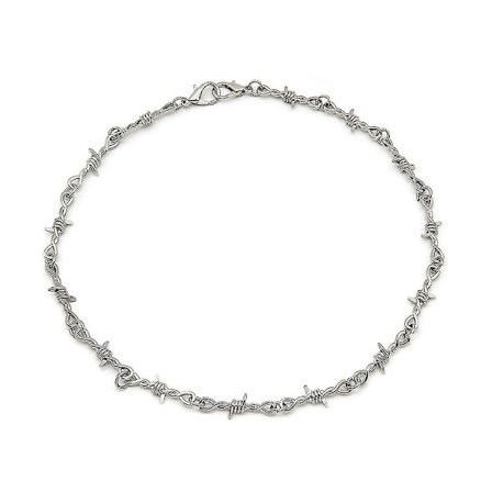Unisex Gothic Thorns Choker Halsband Hip Hop Taggtråd Choker Halsband Kedja