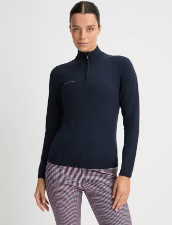 Röhnisch Kora Knitted Half Zip - Navy - S