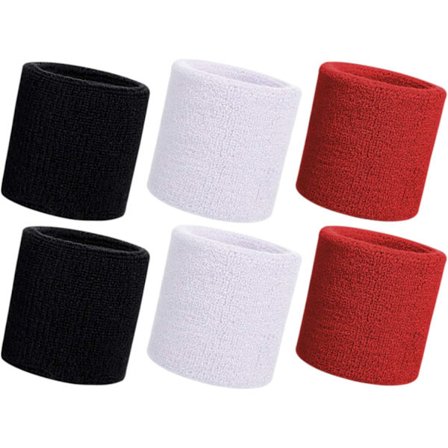 6 stk. håndleddsbånd for sport, absorberende sportsbånd for fotball, b