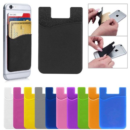 /Hc/3-Pack Universal Card Holder/Wallet for Mobile - Self-Adhesive Black