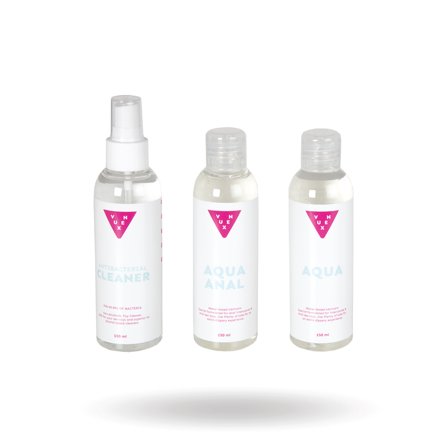 Vuxen Aqua & Aqua Anal Glidecreme + Toy Cleaner 3x150ml - Vuxen.dk: Tilbehør - Vuxen.dk: Rollespil