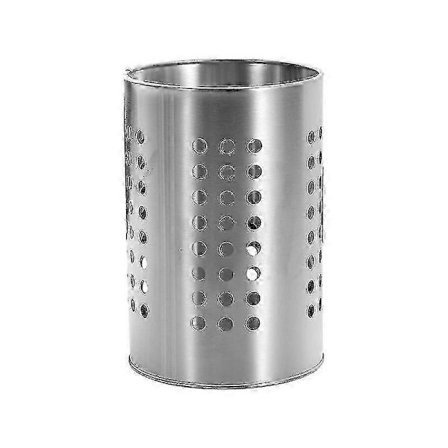 Køkkenredskabsorganisator, køkkenredskabsholder i rustfrit stål til organisering af skuffer, bordplader og opbevaring af bordservice (1 stk., sølv)