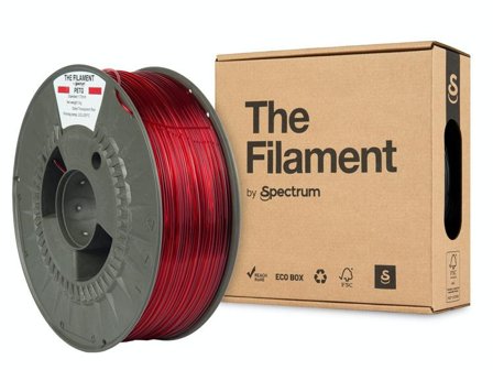 SPECTRUM The Filament · PETG · TRANSPARENT RED · 1.75mm · 1kg