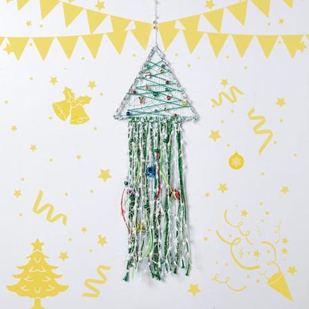 Kolmion muotoiset glitteriset joululapset Dreamcatchers sein koristeet joulukellon vihre ll valkoisella joulukuusen Dreamcatcher Ne