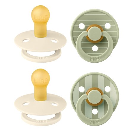 BIBS Colour Round Latex Pin Ivory Vanilla mix/Pin Sage mix Size 1, Børn & Forældre, Sutter, Latexsutter