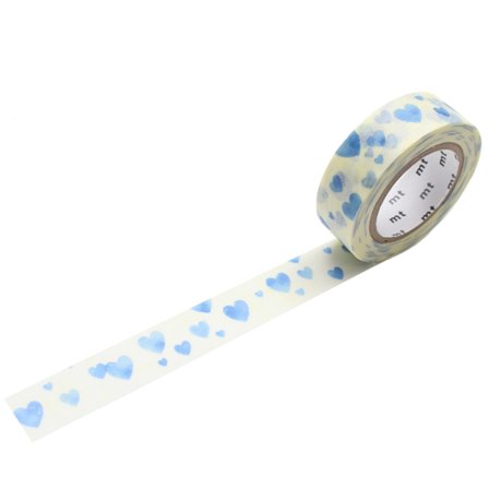 MT Washitape Heart Stamp Blue