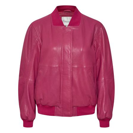My Essential Wardrobe AnnyMW Leather Bomber Jakke Pink, Dame