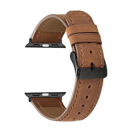 Lämplig för applewatch apple watch armband iwatch1-76 generation SE apple armband läderarmband 42mm/44mm brun