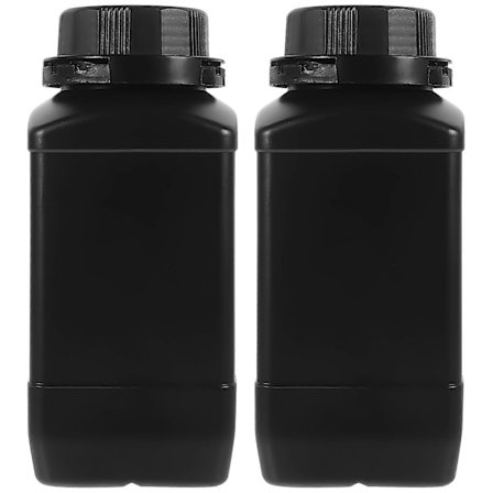 2 stk. 1000 ml plastflasker med bred åpning for kjemiske reagenser