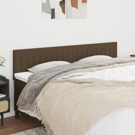 Vidaxl Huvudgavlar 2 St Mörkbrun 90x5x78/88 Cm Tyg Brun