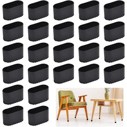 24 stk. Ovale Stolebeskytter 40mm * 20mm Møbelben Gulvbeskyttelse