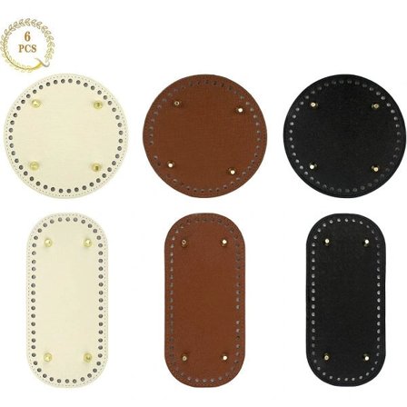 Virka Veske Bunner, PU Bunner med Hull Håndvevd Veske Bunn Flat Form