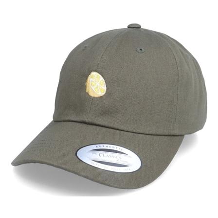 Abducted - Grün unconstructed Cap - Tiny Half Lemon Olive Dad Cap / Unconstructed @ Hatstore