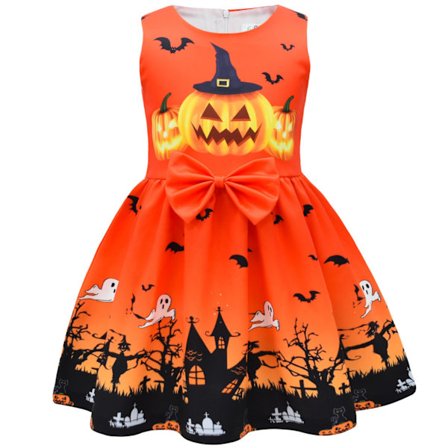 Girls Cosplay Dress Bowknot Dress Christmas Halloween Party 140cm