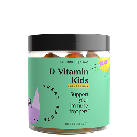 Great Earth D-Vitamin Kids Apelsin 60 Gummies