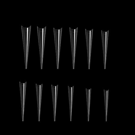 Lange Stiletto Negltipper Akrylnegler Kunstige Halve Falske Flak Negltipper for Neglesalong-DIY Neglekunst Ballerina-Negler