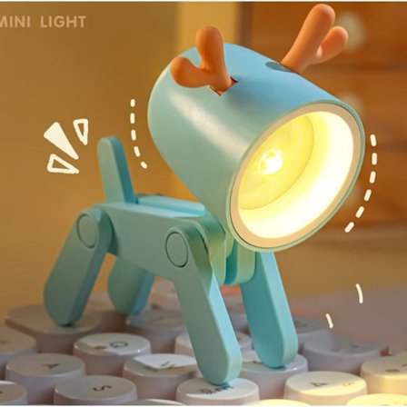 Grønn LED-bordlampe søt bordlampe liten mobiltelefonholder d