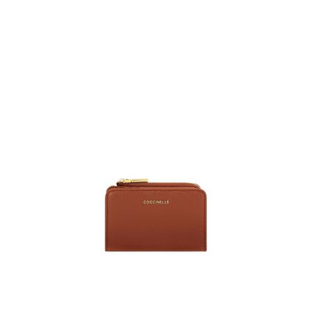 Coccinelle, Metallic Textured Wallet Brązowy, Kobieta, Rozmiar: ONE Size