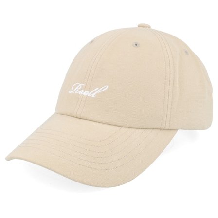 Reell - Beige Unconstructed Cap - Single Script Cap Eucalyptus Dad Cap @ Hatstore