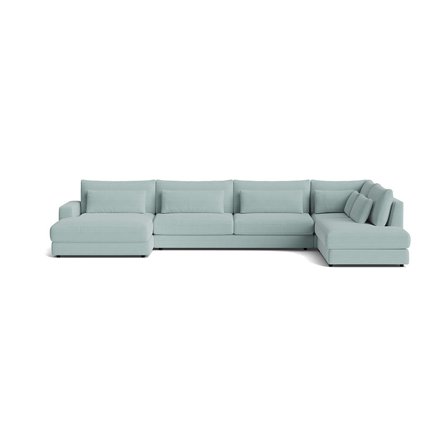 Sevilla U-sofa, venstrevendt - Lincoln Pastel blå - 420x240x85 - Sofa, u-sofa