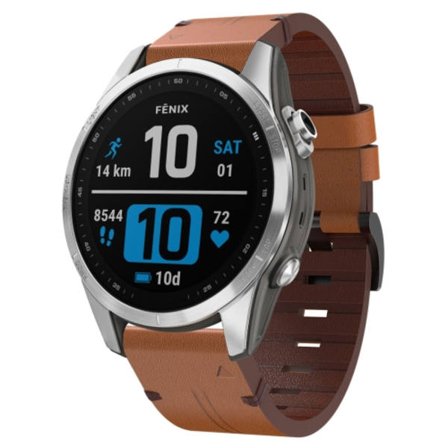 För Garmin Fenix ​​7S 20mm läder stålspänne watch