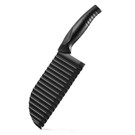 Rillekniv i rustfrit stål til chips, pynt og bølgeskærer til grøntsager, frugt og kartofler