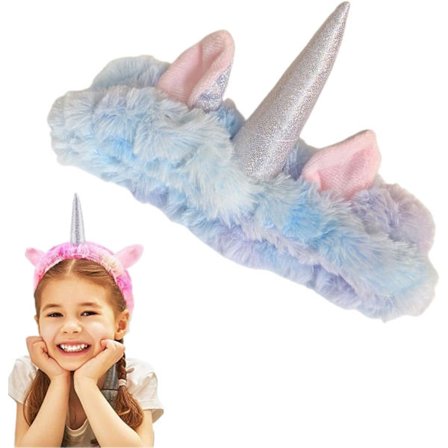 Blødt Makeup Pandebånd Enhjørning Spa Vaskebånd Ansigts Pandebånd Blødt Mikrofiber Vaskebånd Sløjfe Hårbånd Vaskekludsbånd til Bad