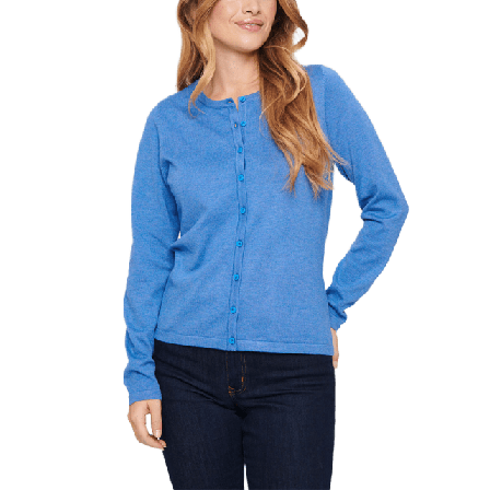 Saint Tropez Basic Cardigan Tröjor Dam Blå M