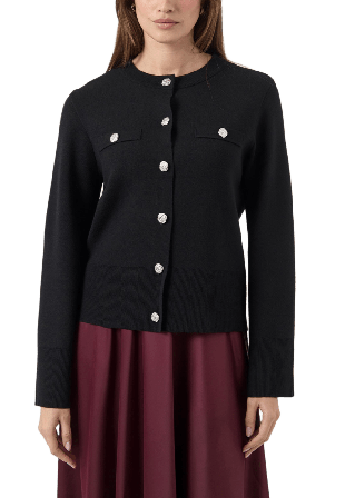 Y.A.S YASPIMI Stickad kofta Stickat Dam Svart XS