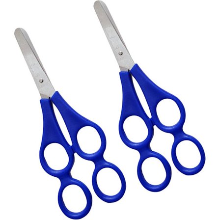 Saks med fire huller, træningssaks, elev-saks, saks med fire ringe, børns DIY-saks, terapeutsaks, børns dobbelt-hul træningssaks