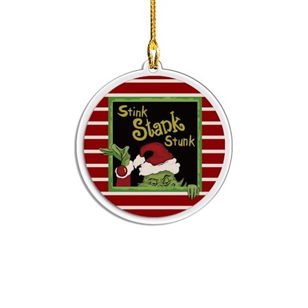 Julgåva Grinch Stole Christmas Greenwich Grön Pälsmonster Julgransdekorationer Hängande