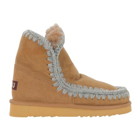 Ankle boot from the iconic Mou Eskimo line made of double-sided leather Craftsmanship Crocheted wool stitching Reinforced heel Eva and rubber outsole 