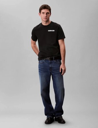 Calvin Klein Jeans Ss 20S Calvin Line 3Dbox Graphic - Black - XS