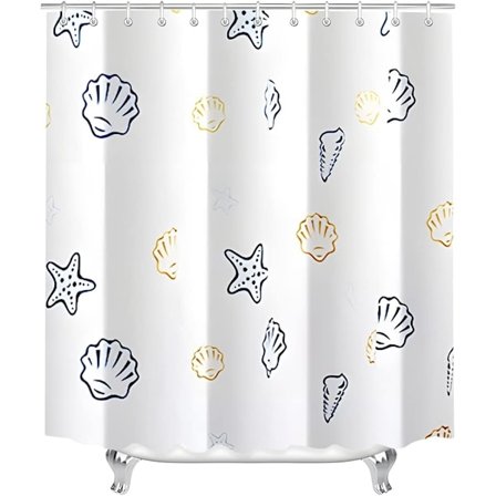 Duschdraperi 80 x 180 cm Marint mönster Viktad fåll Mild