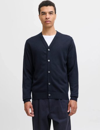 Jack & Jones Jprblamerino Knit V-Neck Cardigan - Navy - XL