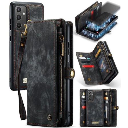 CaseMe Samsung Galaxy A34 5G Pung med Lynlås - Sort