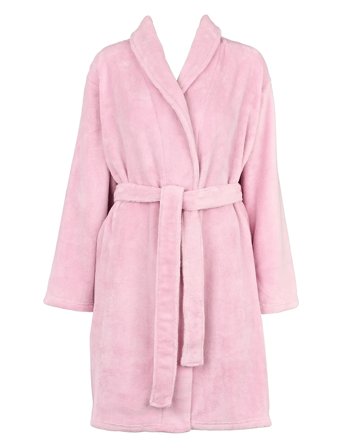 Missya Cornflocker Fleece Robe Short - Pink - XL