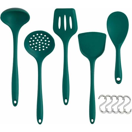 10 delar värmebeständiga silikonköksredskap, köksredskap för non-stick-pannor, silikonspatel för köksredskap