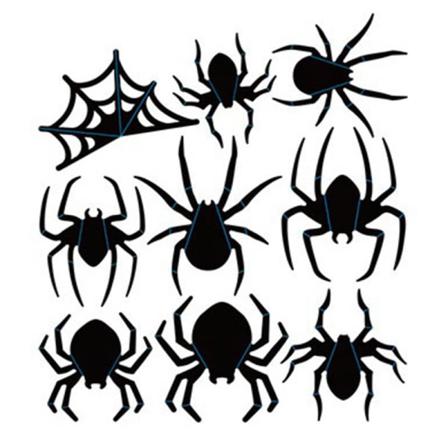 3d Black Bat Spider Ghost Stickers Halloween Dekoration