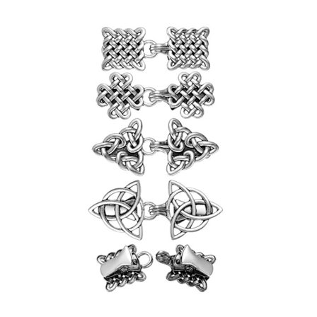 4 stk. Hult spænde Vintage Sweater Sjal Cardigan Clips Retro Swirl Cardigan Cloak pin Antique Cape