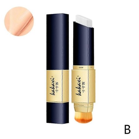 Naturlig färg (B)$Dubbelhövdad älvstav concealer färgförändrande foundation stick för att täcka ansiktsfläckar och akneärr
