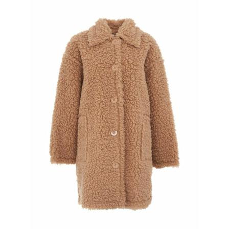 Stand Studio Faux Fur & Shearling Jas , Beige , Dames , Maat: S