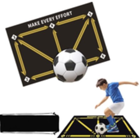 Fotballbane Matte 60*90cm Fotball Ingen Trening Matte Fotballtreningsmatte Fotballbane Anti-Skli Fotballmål Matte Tilbehør (Gul)