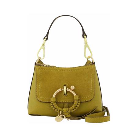 See by Chloé, Joan Hobo Mini Bag Groen, Dames, Maat:ONE Size,Katoen