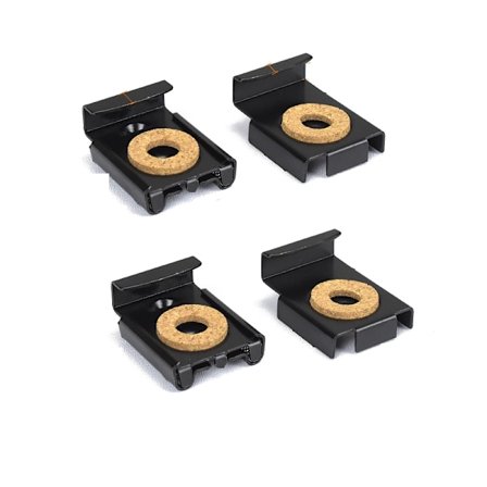 Jernklemmer til spejle, 4-pak Black