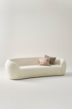 Jotex - Teddy Sofa 3-seter naturhvit - AUSTIN - Kjøp 3-seters sofaer hos Jotex