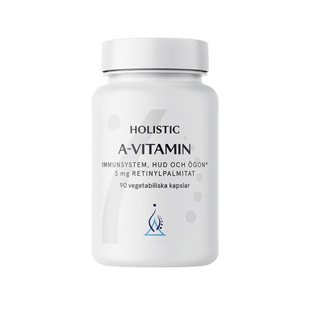 Holistic A-vitamin - 3 mg retinylpalmitat 90 kapslar