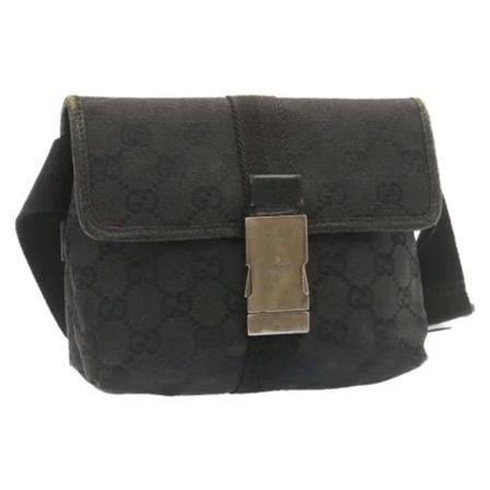 Gucci Vintage, Pre-owned Canvas crossbody-bags Zwart, Heren, Maat:ONE Size