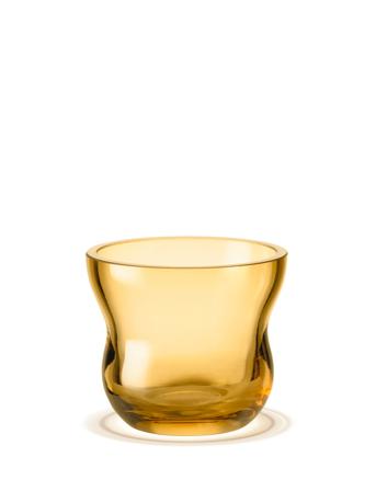 Calabas Fyrfadsstage Ø8.5 Cm Amber Home Decoration Candlesticks & Tealight Holders Tealight Holders Gul Holmegaard